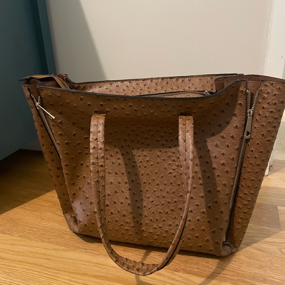 Bimba & Lola Faux Ostrich Leather Medium Bag - Picture 5 of 10